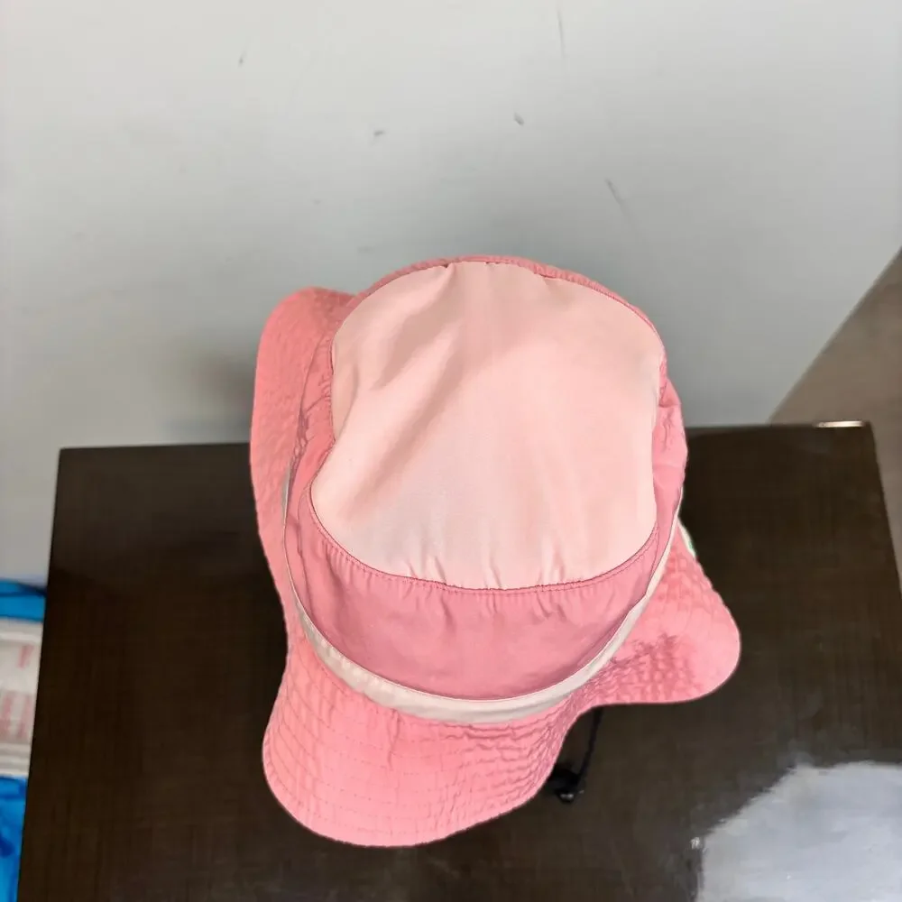 Beams Mini Bucket Hat Kid's Pink Strap Hat with Neck Cover